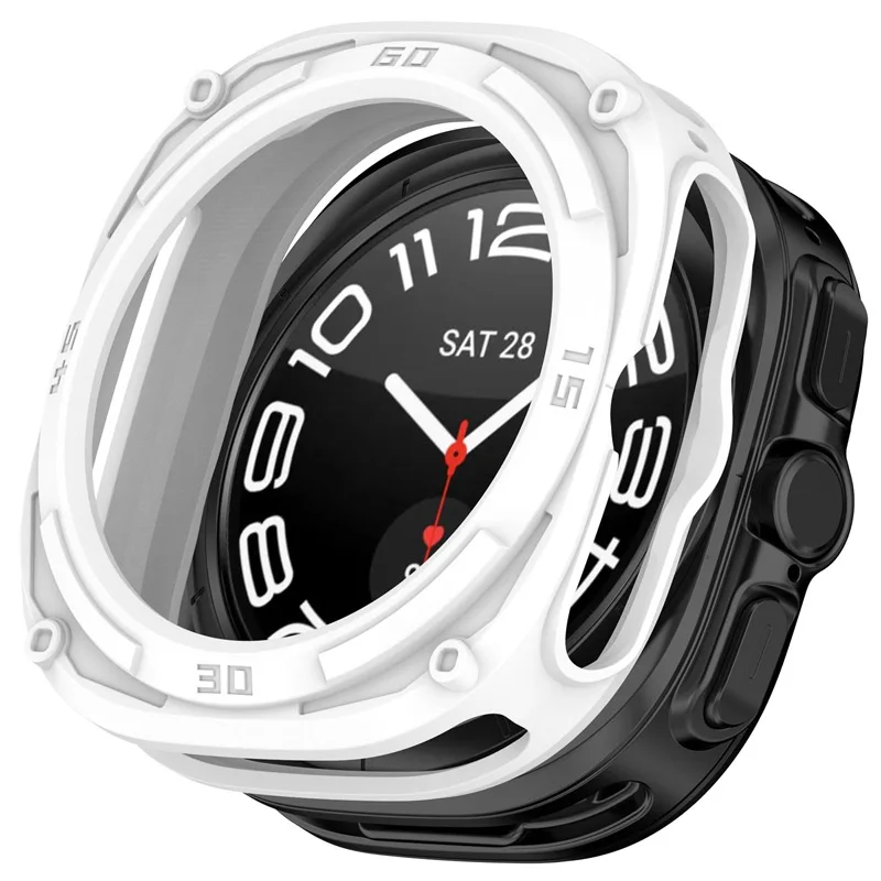 Weiche TPU-Silikonhülle für Samsung Galaxy Watch Ultra 47 mm, schützende, kratzfeste, hohle Abdeckung, Uhrenzubehör