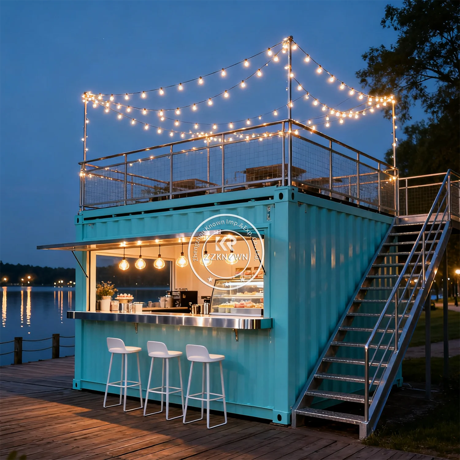 

Mobile Restaurant Container Bar Cafe Kiosk Steel Material Shipping Container Bar House Home Double Story Coffee Kiosk For Sale