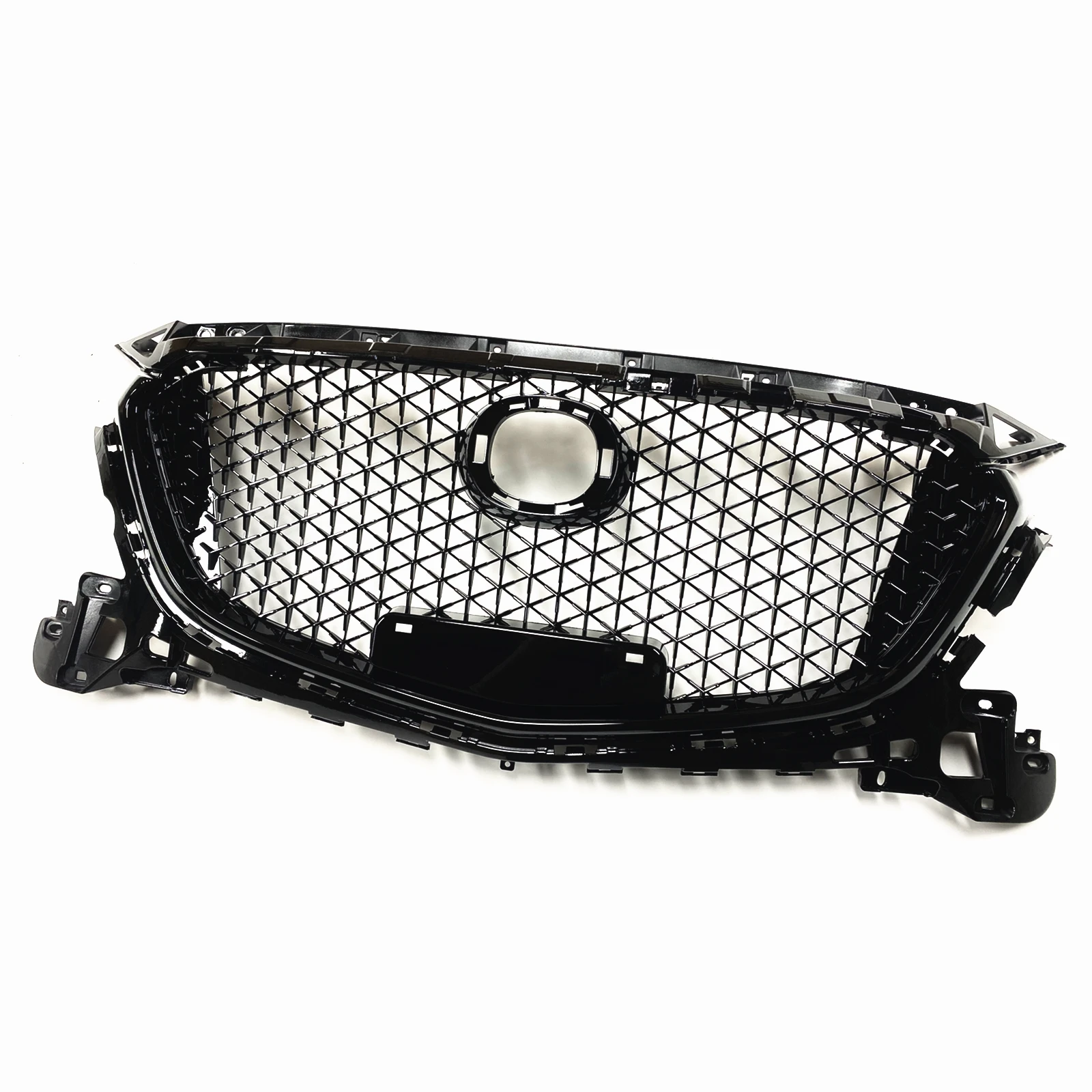 Front Grille Racing Grills For Mazda 3 Axela 2017-2018 Honeycomb Style Gloss Black Upper Bumper Intake Hood Radiator Mesh Grid