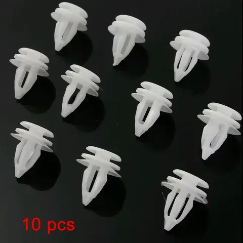 10pc 자동차 인테리어 클립 도어 패널 트림 클립 패스너 흰색 플라스틱 클립 BMW 3 5 6 7 시리즈 E46 E90 E91 E39 F30 F31 X3 X5 X6