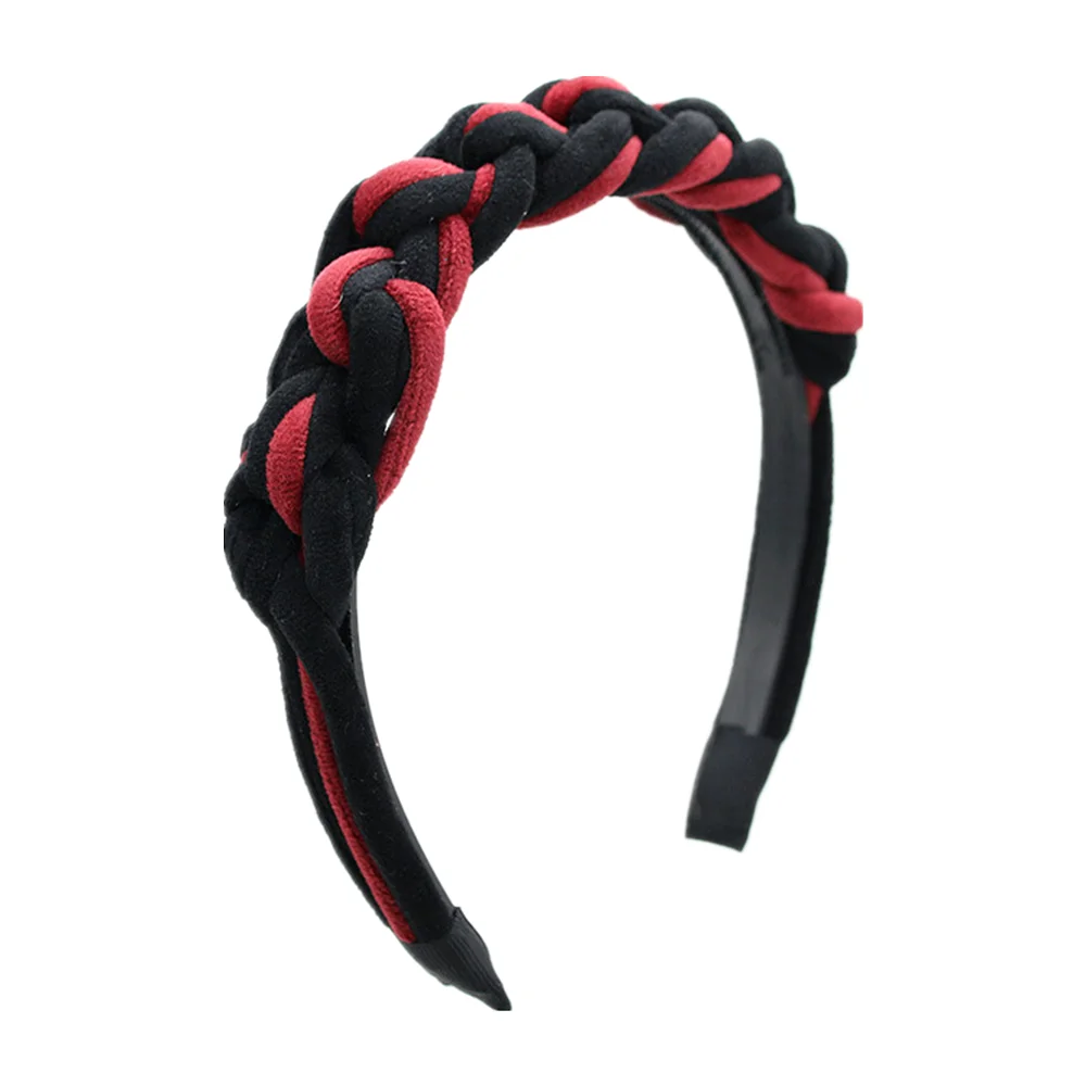 

BD-1 Wide braided velvet 3cm wide plain design hairbands women hair accessories winter hairbands