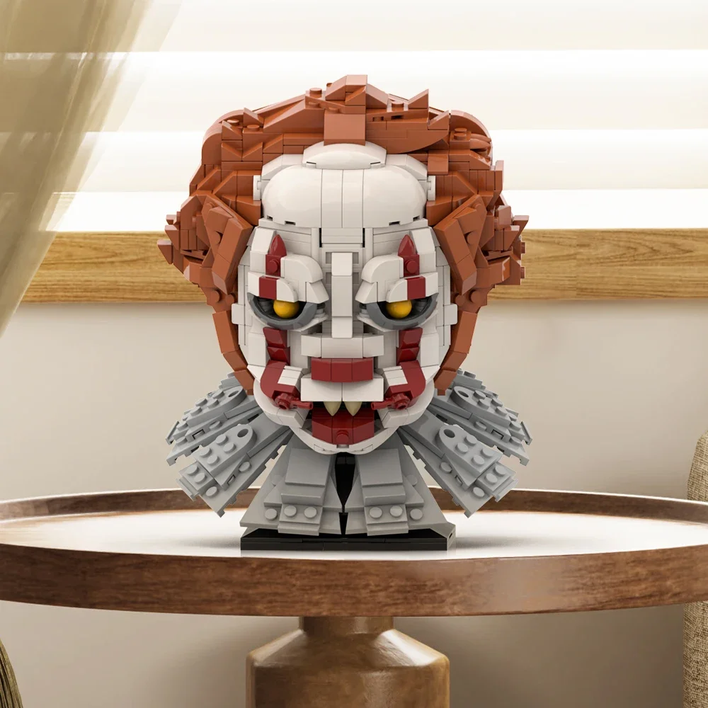 BuildMOC Clown Monster horror Movie It Building Blocks Model Movie Character Bricks DIY Assembled Toy Halloween Children Gift