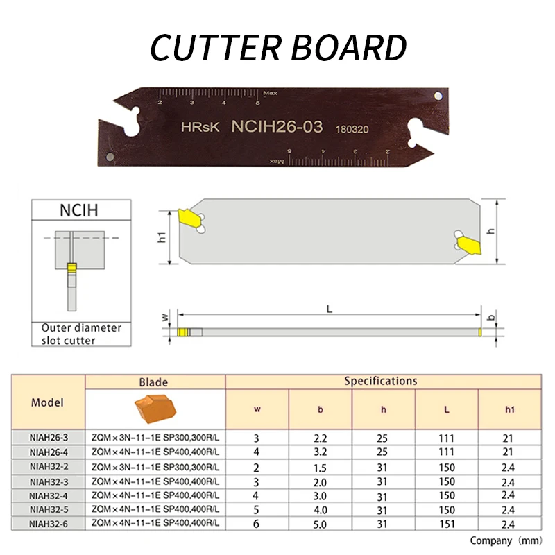 SMBB2026/2526/2032/2532/3232 Grooving Cut-Off Cutter Holder NCIH26-2 NCIH32-3 NCIH32-4 NCIH32-05 for SP200/300/400 Cut Off Blade