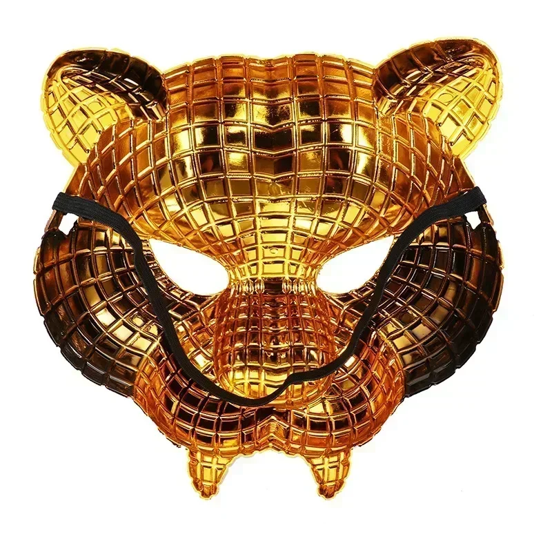 2024 New Hot Selling Halloween Tiger Adult Party Prop Mask Male Boss Mask Gold Boss Role Playing Customer Guest Leopard Mask