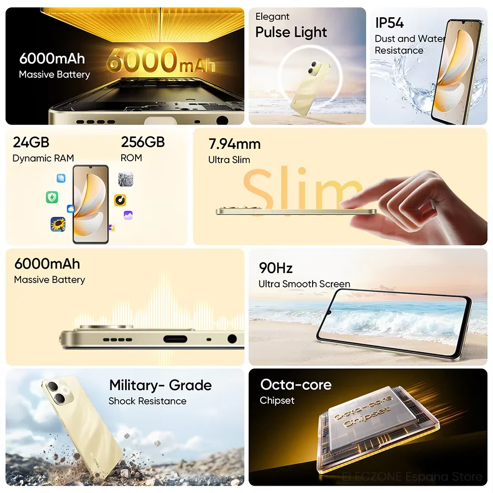 الإصدار العالمي للهاتف الذكي Realme Note 70T بشاشة 6.75 بوصة 90 هرتز وبطارية 6000 مللي أمبير في الساعة وكاميرا Al بدقة 13 ميجابكسل وشرائح ثماني النواة IP54