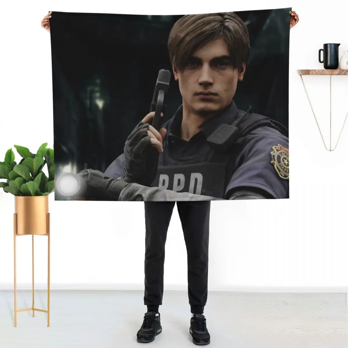 Leon RPD Throw Blanket Air Conditioner Soft Blanket for Office Home