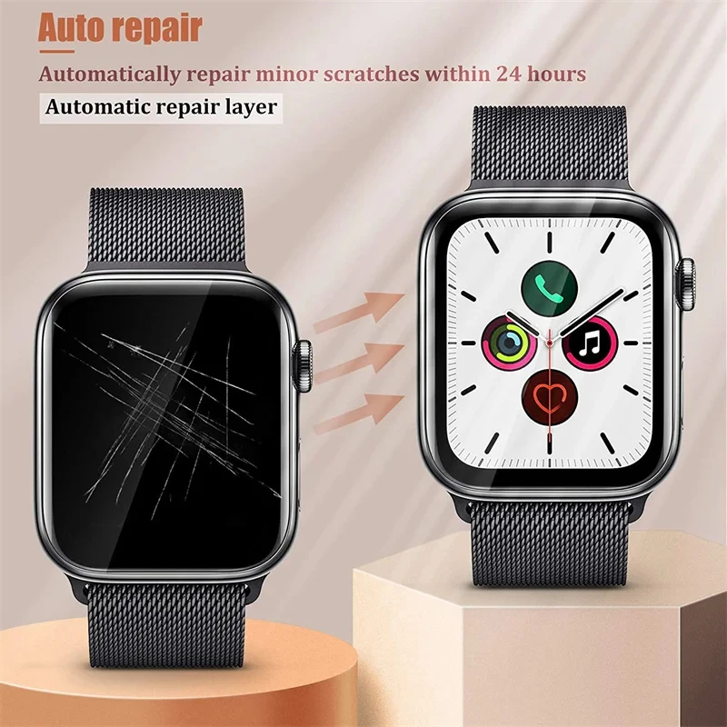 Hydrogel Film for Apple Watch 9 8 7 SE 6 5 4 3 45MM 41MM 40MM 44MM 42MM 38MM Screen Protector for Apple Watch Ultra 2 49MM Film