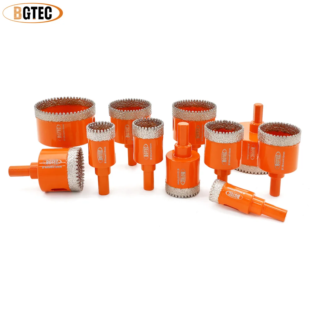 

BGTEC 1pc Diamond Drill Bits Triangle Shank 20/25/28/32/35/38/40/43/45/50/60/65mm Granite Marble Tile Ceramic Hole Saw Core Bits