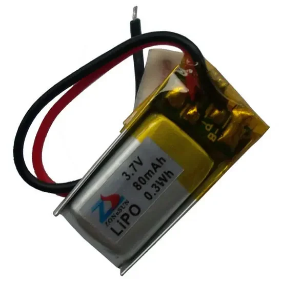 In de polymeer-lithiumbatterij van het hoge temperatuur van 3,7 V 401020   De injectie van 80 mAh is bestand tegen de 80 graden warmtebatterij. Oplaadbaar