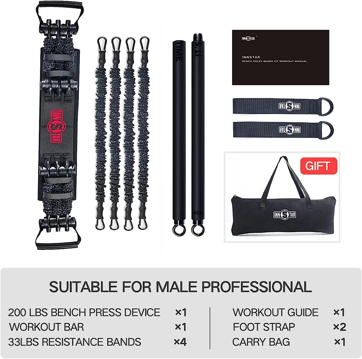 Heavy Duty Resistance Band Bar Set 2