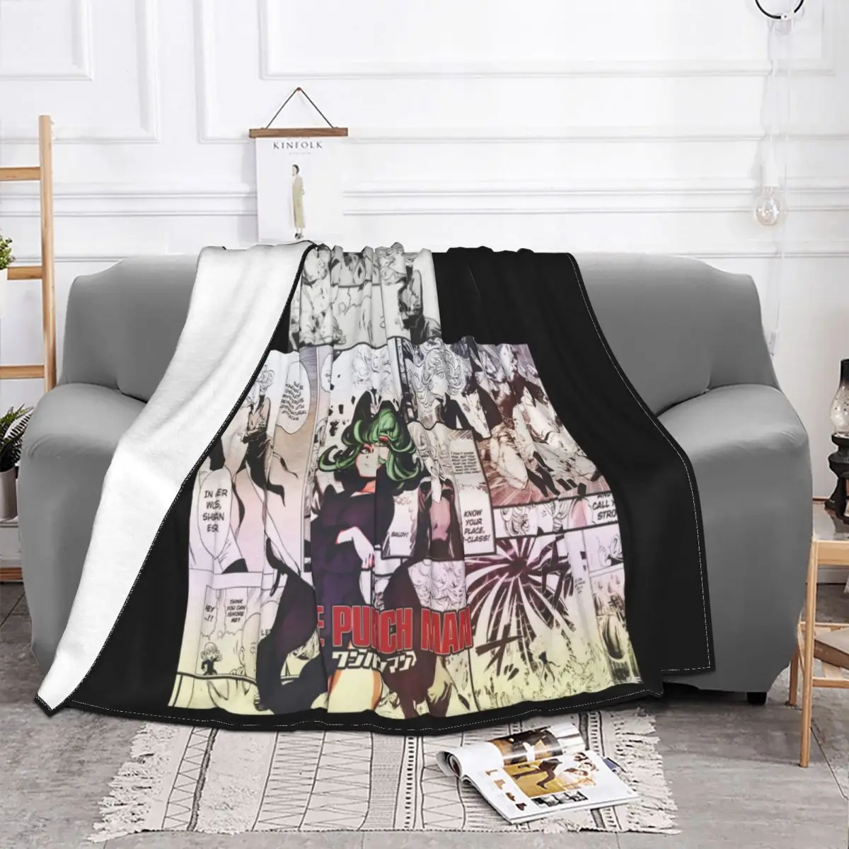 Short Printed One Punch Man Tatsumaki Customized Science Humour New Print Retro Designing Teenage New Arrival Throw Blanket