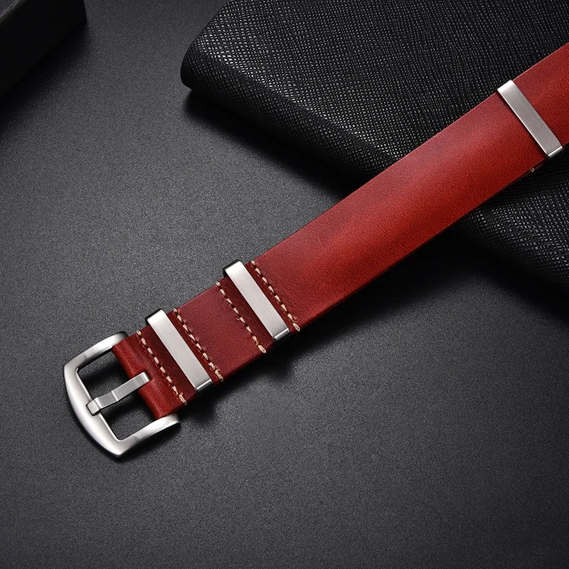 Echtes Leder Uhrenarmband 18mm 20mm 22mm 24mm Armbanduhr Band Uhrenarmbänder Uhr Einstellung Ersatz Zubehör – Detail 15