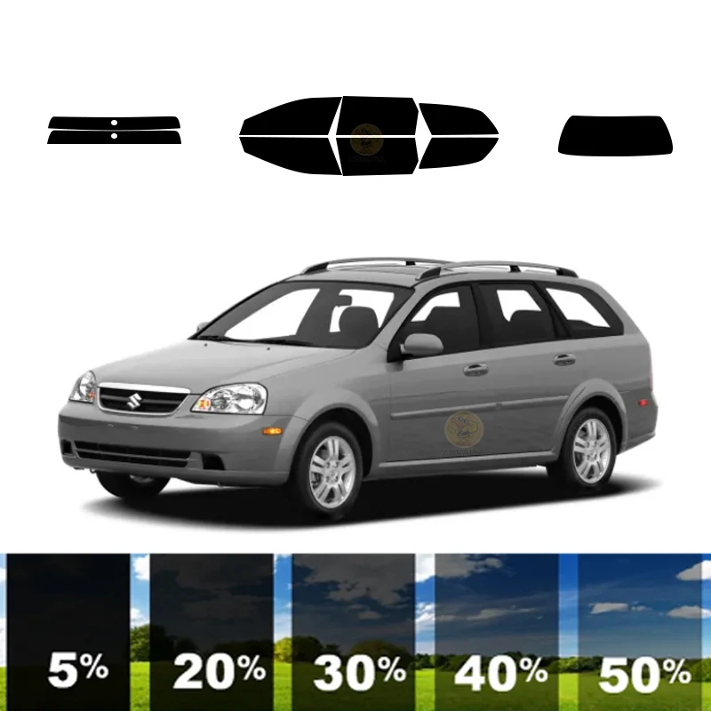 precut Removable Window Tint Film For Car 100% UVR 5%-70%VLT Heat Insulation Carbon ﻿For SUZUKI FORENZA 4 DR WAGON 2005-2008