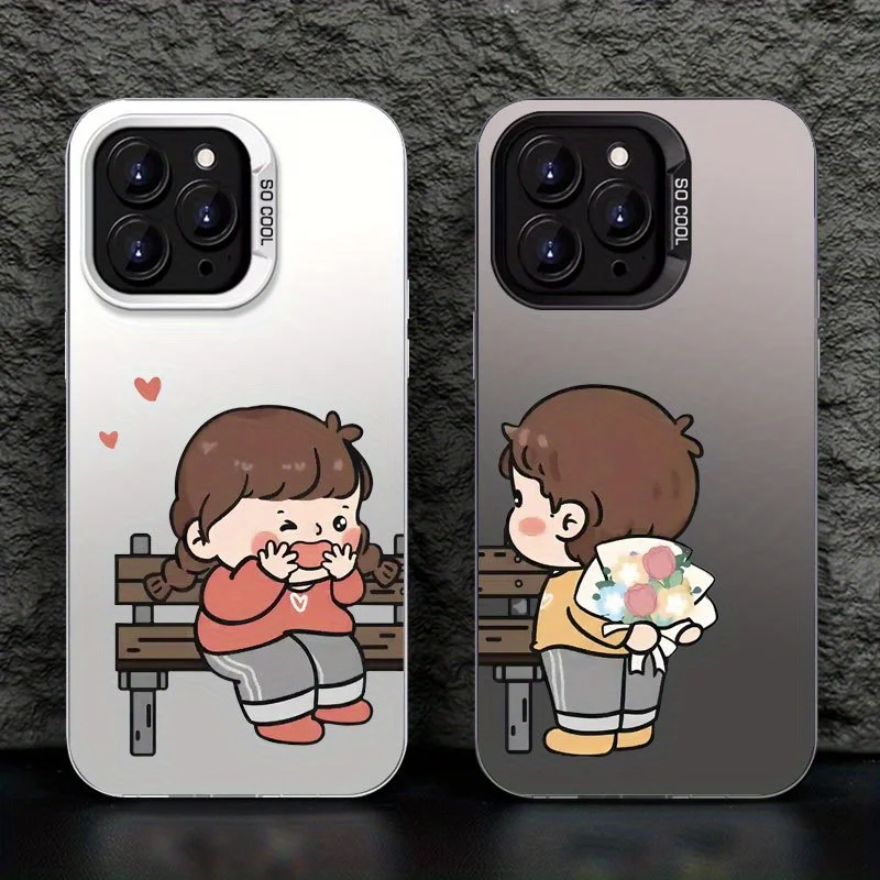 

Cute and funny cool couple phone case suitable for iPhone16 15 14 13 12 11 Pro/ Max/Plus shock-proof back cover anti-fingerprint
