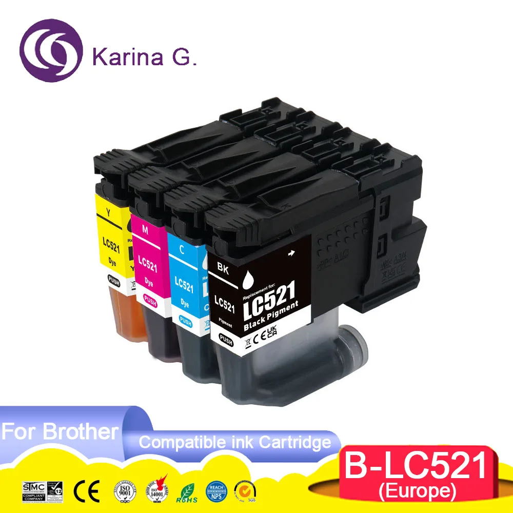 

Совместимый картридж стандартной емкости LC521 для Brother DCP-J1260W DCP-J1310DW, DCP-J1313DW, DCP-J1360DW, DCP-J1460DW Printr