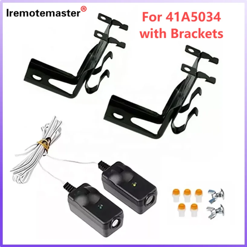 Safety Sensor Beam Eyes & Brackets for 41A5034 Liftmaster Sears Craftsman Garage Door Opener