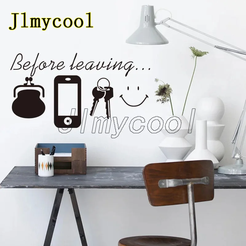 

Before Leaving Reminder Wall Sticker For Home Decoration Bedroom Living Room Door Decor Decals Vinyl Daily Stickers Decal