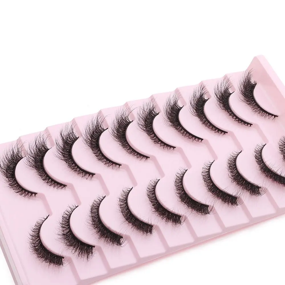 Nuovo volume 3D ciglia finte visone fatte a mano naturali nude cat eye ciglia croce disordinato strumenti per il trucco degli occhi estensione delle ciglia