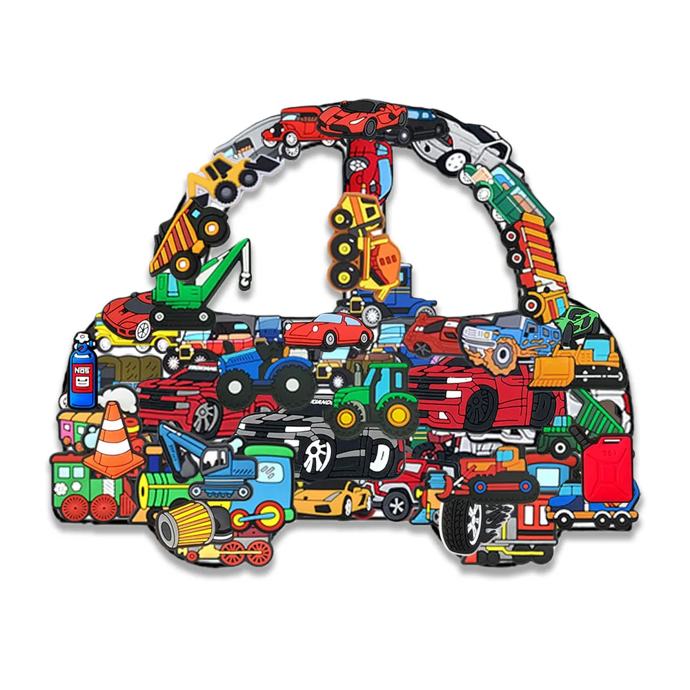 

30Pcs Car Shoe Charms Boys Girls Cartoon Car Shoes Decorations Sports Cars Shoe Charms - Bulk Pack of Cute Random Charms