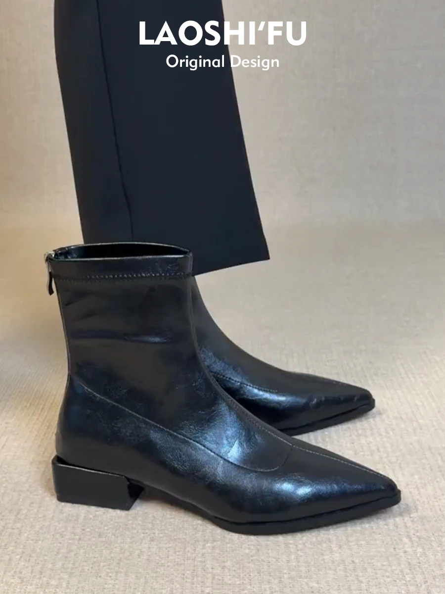 bottes-ort-en-cuir-veritable-a-bout-pointu-et-talon-epais-pour-femmes-bottes-slim-elastiques-briti-sle-version-coreenne-nouvelle-collection-2025