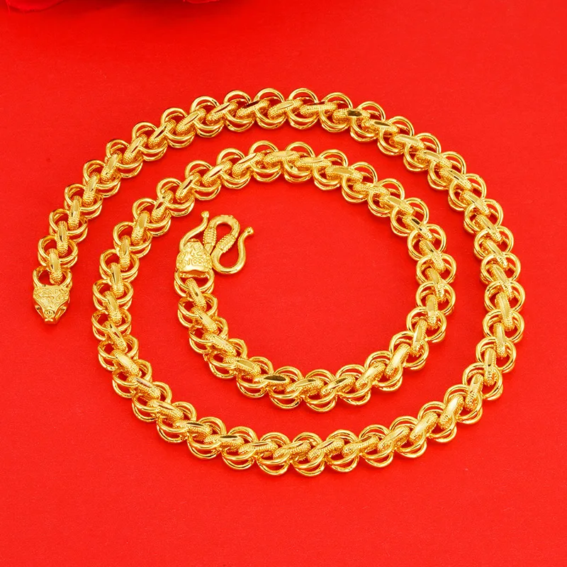 

Double-Clasp Men's Necklace AU999 24K Gold - Men's exclusive, steady style, durable clasp