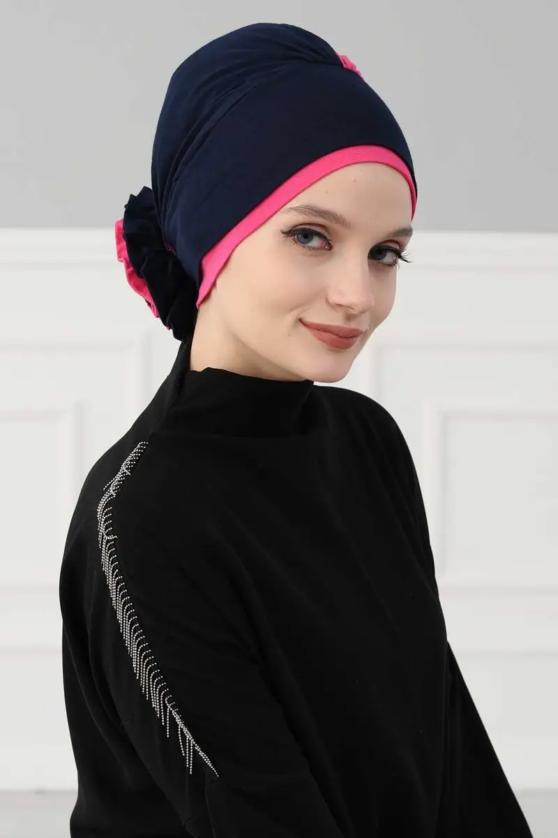 Doppel farbe rose Knochen navy blau