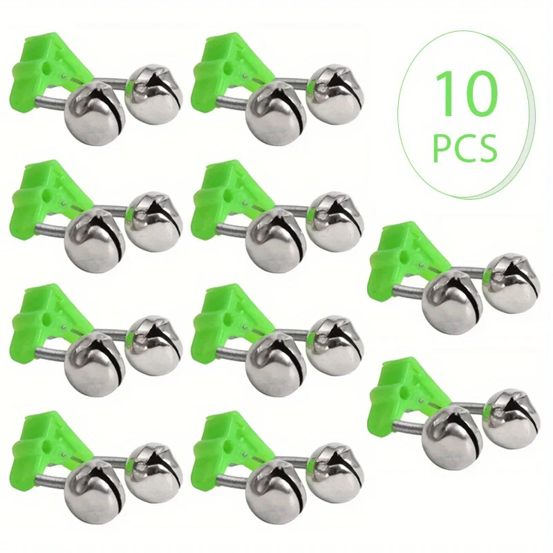 10/50 stücke Angel alarm glocken, Clip Biss Alarm Angelrute Glocke Kunststoff Angelrute Clips mit zwei Alarm glocken Angel gerät