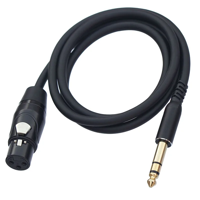 

1M XLR Female to 6.35 mm/6.5 mm Male Cable Cord for Guitar Mixer Stereo Amplifier Microphone Cable