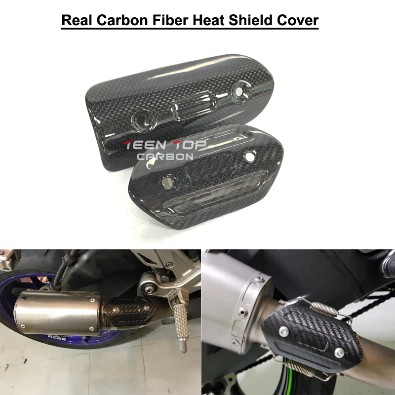 Motorcycle Exhaust Pipe Carbon Fiber Protector Heat Shield Cover Guard Anti-scalding Cover Z900 TMAX530 XMAX300