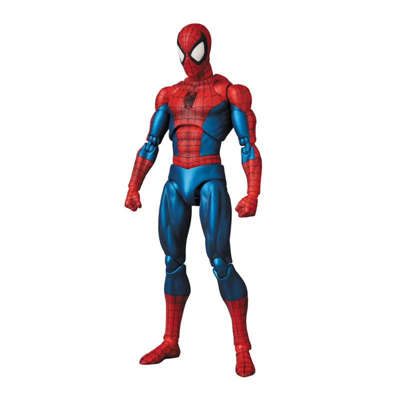 Disney Mafex 075 Spiderman Action Figure 16cm High Quality Spider Man Multiple Accessories Model Doll Toys Collection Gifts