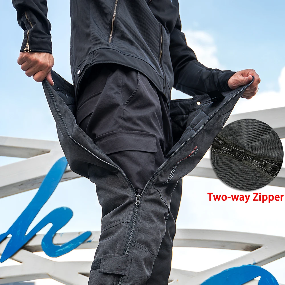 

Motorcycle Quick Take-off Pants with CE Certification Knee Pads Waterproof Warm Liner Motocross Quick Release Trousers Anti-Drop