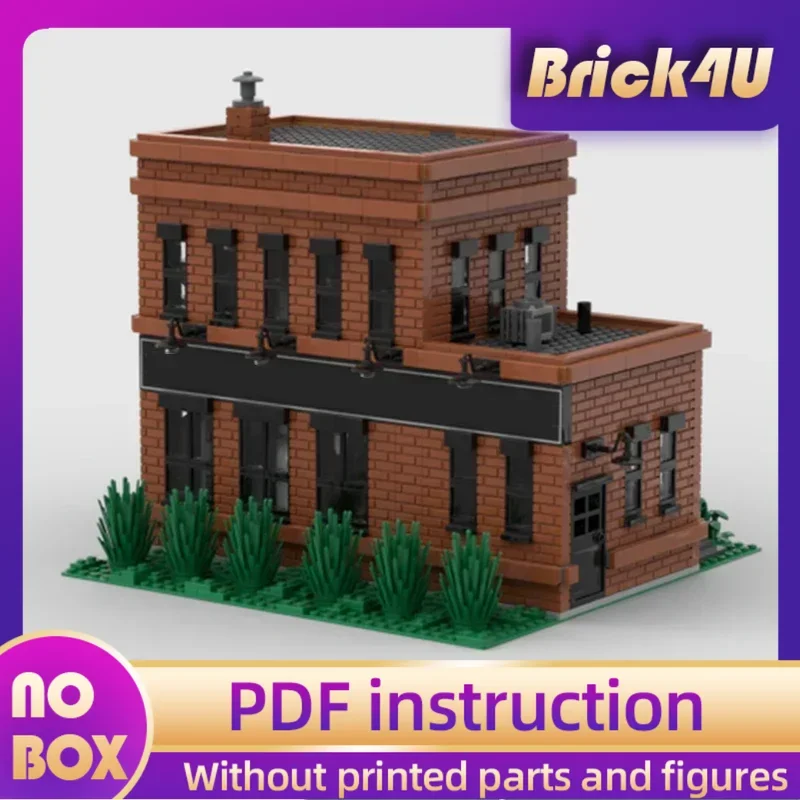 Street View Model Moc Building Bricks Pressed Steel Factory Technology Modular Blocks Gifts Christmas Toys DIY Sets Assembly