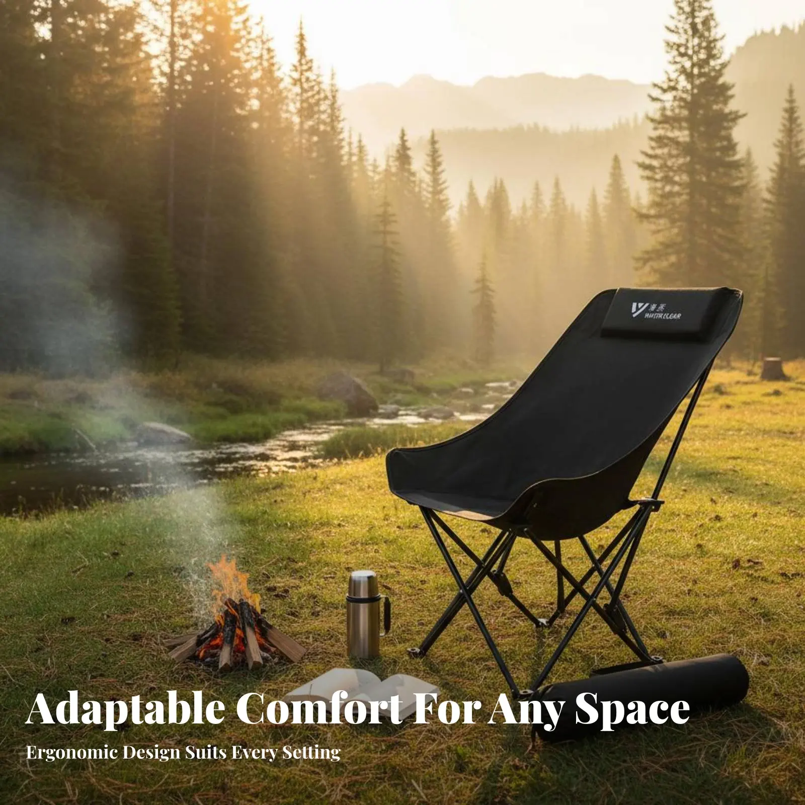 

Складное кресло-шезлонг Highrear: легкое, прочное, для путешественников, концертов, переездов и отдыха в парке