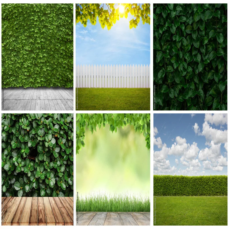 مستلزمات تصوير المناظر الطبيعية ، العشب الأخضر والسماء الزرقاء ، السحب البيضاء ، خلفية الصور ، مستلزمات الاستوديو ،