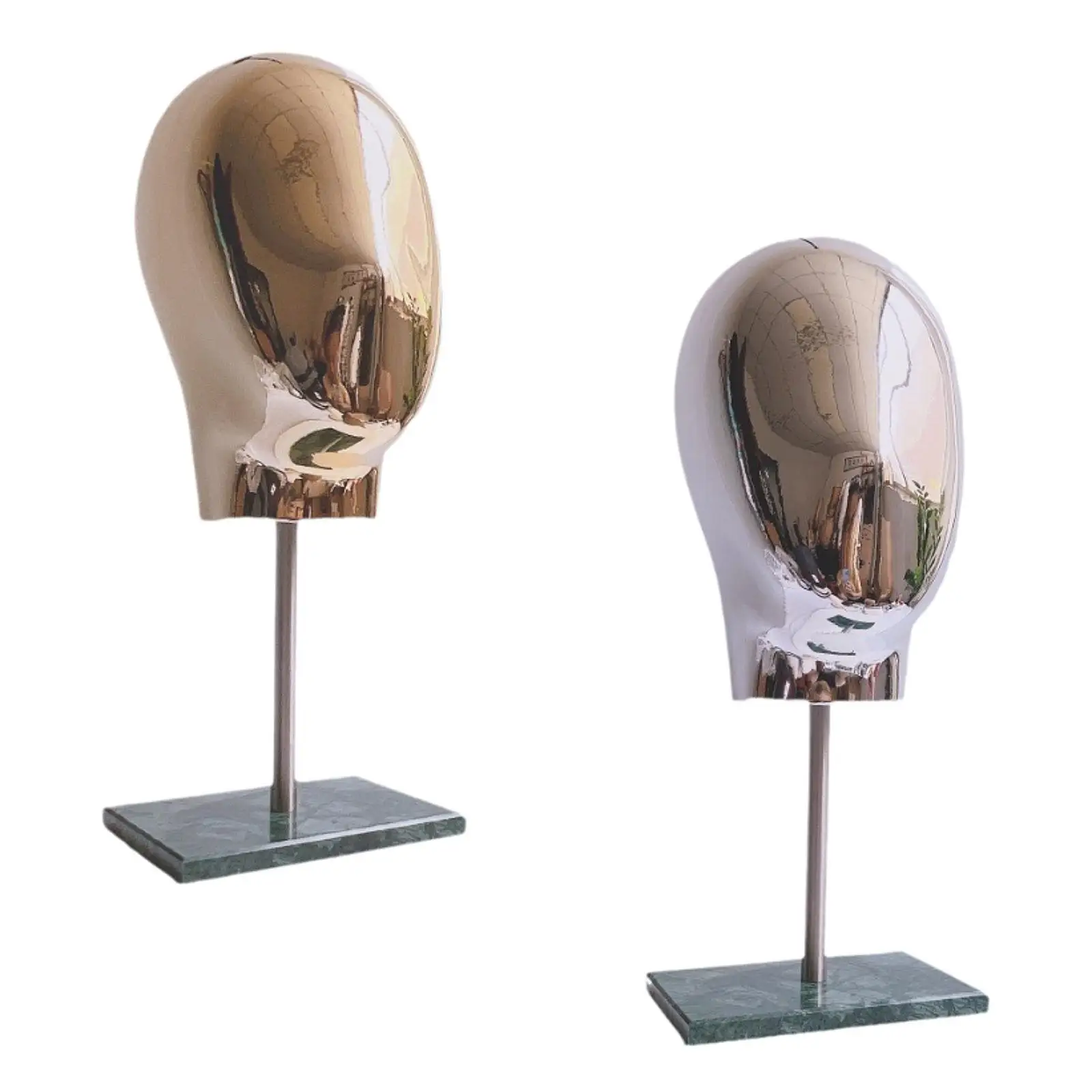 Mannequin Head Model, Hat Display Height 41.5cm Marble Base for Barbershop Hairdresser Training Beginner Stylist Personal Use