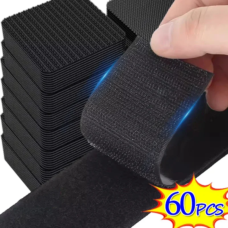 Double Side Adhesive Patch for Car Carpet Fixing Stickers Fasteners Home Office Foot Mats Carpets Anti Skid Grip Nylon Tape Pads