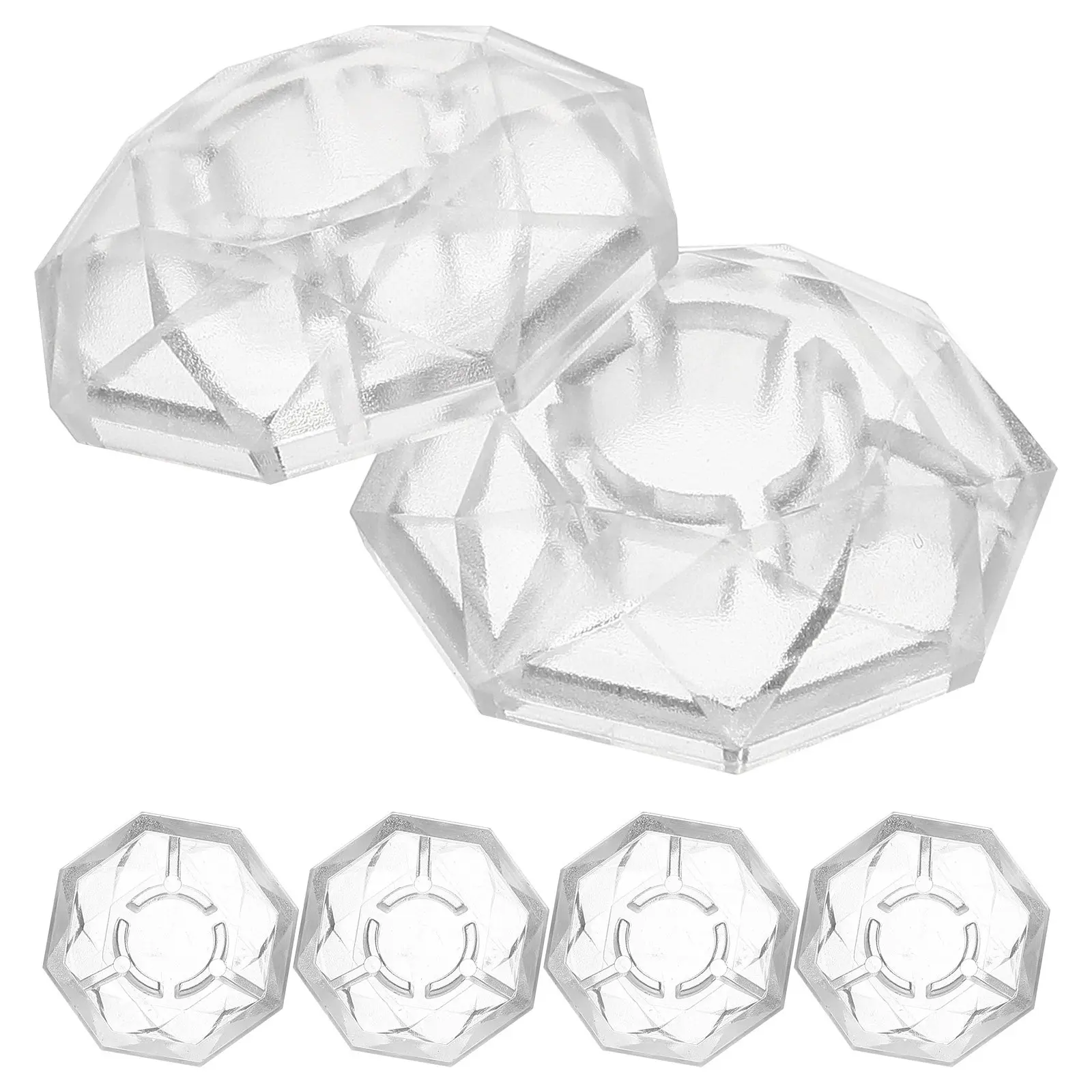 5Pcs Diamond Cut Guitar Effect Pedal Caps Plastic Footswitch Topper Easy Install Compact Light Weight Guitar Pedal Protection