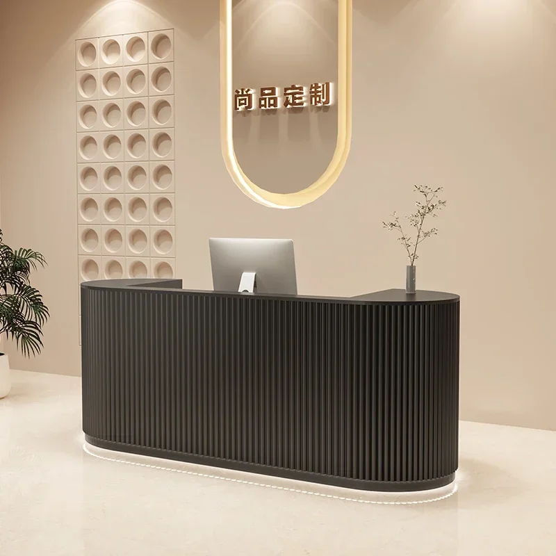 Reception for Business Counter Desk Long Furniture Luxury Help Salon Beauty Center Front Bar Aesthetic Hairdresser Shop Service