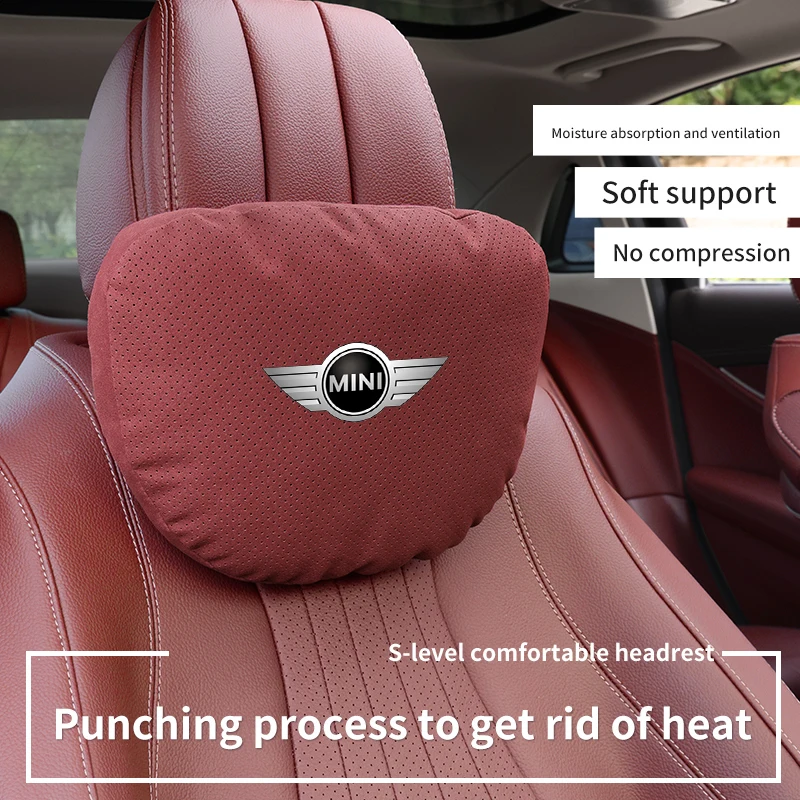 

For MINI John Cooper S Clubman JWC R54 R55 R56 R60 F55 F56 F57 F58 F60 Car Headrest Neck Support Seat Lumbar Cushion Neck Pillow