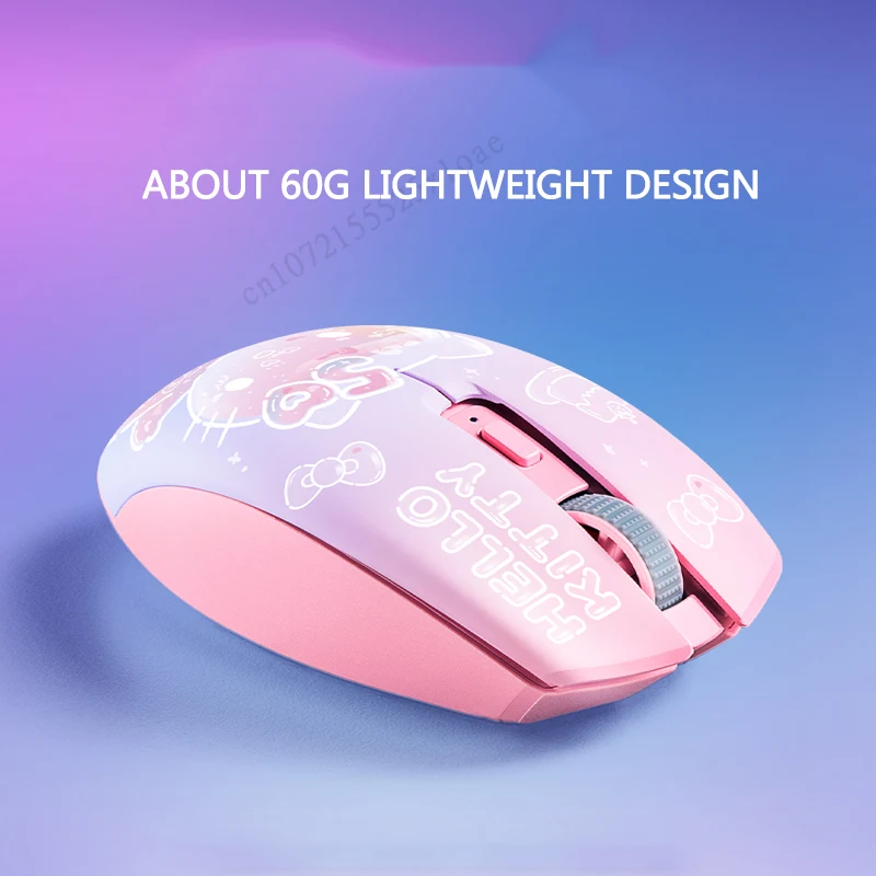 Razer Sanrio Hello Kitty 50th Anniversary Limited Edition Pink Wireless Mouse Dual Modes HyperSpeed 2.4GHz Wireless + Bluetooth