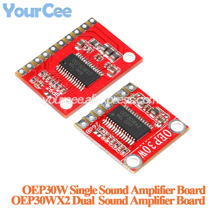 OEP30W Single/Double Channel Way Mini Digital Amplifier Board Module OEP30W Diy 30Wx2 D Class Dual Channel Power OEP30WX2 PWM