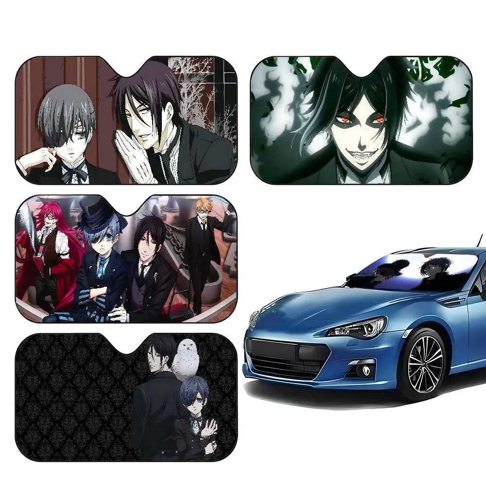 

Cool B-Black Butler Car Sunshade Curtains Car Sun Shade Windshield Foldable Cute Funny Sunshade For Car Truck SUV Blocks