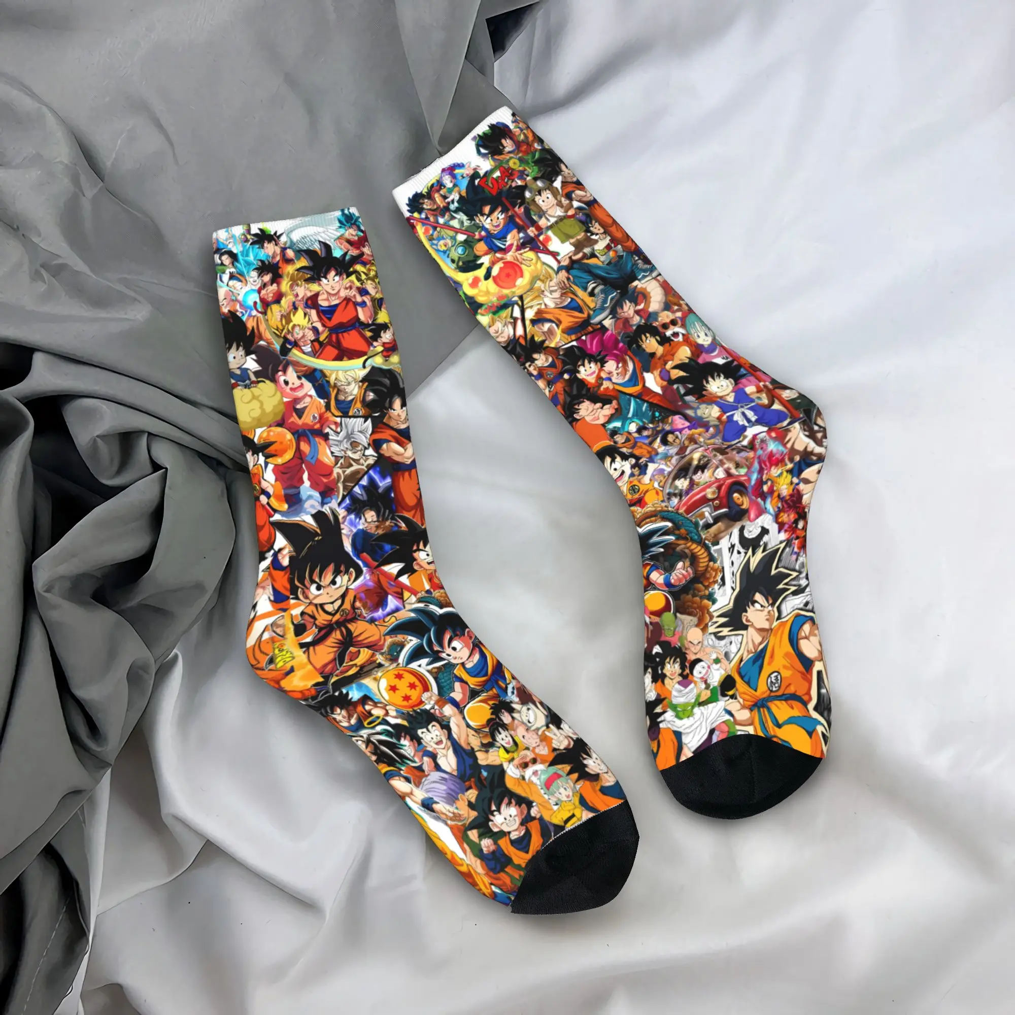 D-Dragons Ball Anime Socks  Novelty Stockings Men Comfortable Running Sports Socks Autumn Design Non Slip Socks