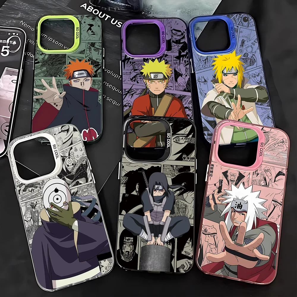 Funda de teléfono N-Narutos de Anime para iPhone 16e 16 15 14 13 12 11 Pro Max XS Max XR 7 8 Plus, funda mate de silicona a prueba de golpes
