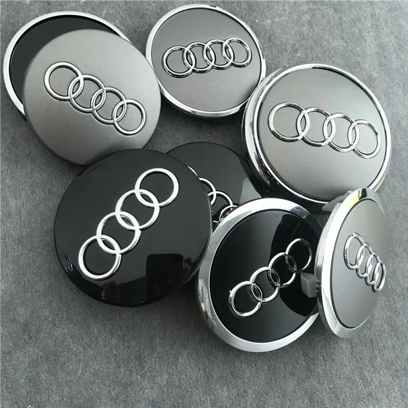 4 Uds 60/61/68/69mm cubierta de llanta de centro de rueda de coche para Audi C7 C6 C5 B5 B6 B7B8 B9 D3 Q3 Q5 Q7 TT A1 A3 A4 A5 A6 A7 A8