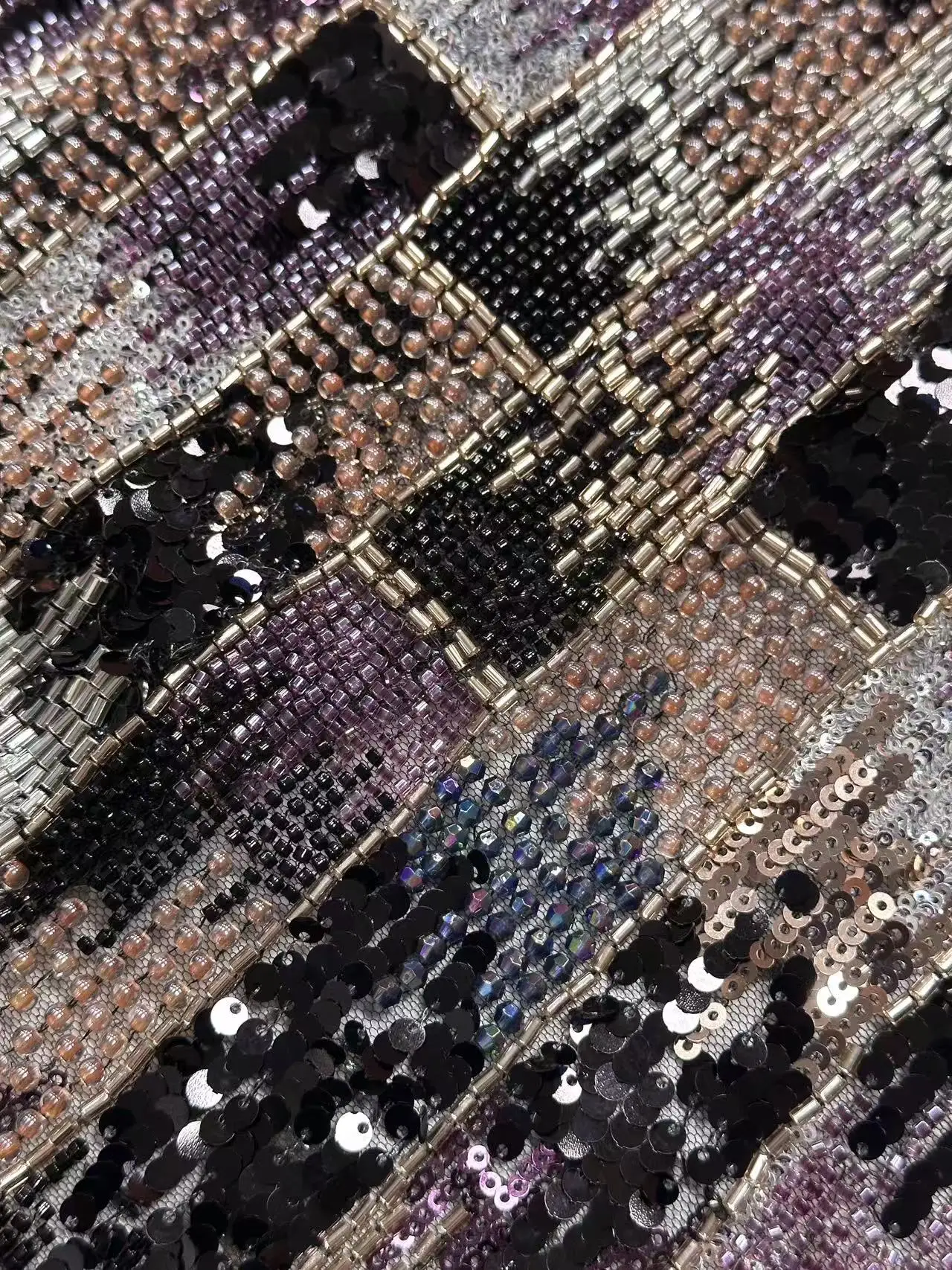 Verde de lujo delicado elegante francés hecho a mano tela de encaje con cuentas de lujo nigeriano africano tela de encaje de lentejuelas vestidos de noche TP1422