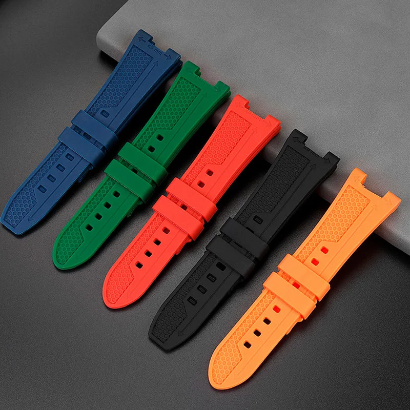 Silicone bracelet for Casio PRG-240 PRG-130Y/T PRW-1500 resin silicone watch strap accessories Men\'s wristband notches watchband