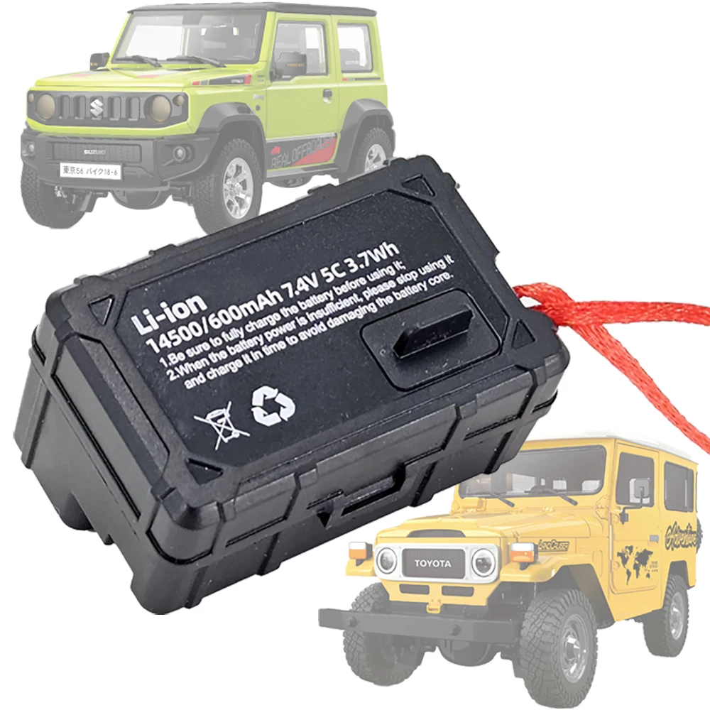 7.4V 600mAh Original 14500 Li-ion Battery For FJ40 HG4-50 Pro /HG4-53 Pro Jimny JB74