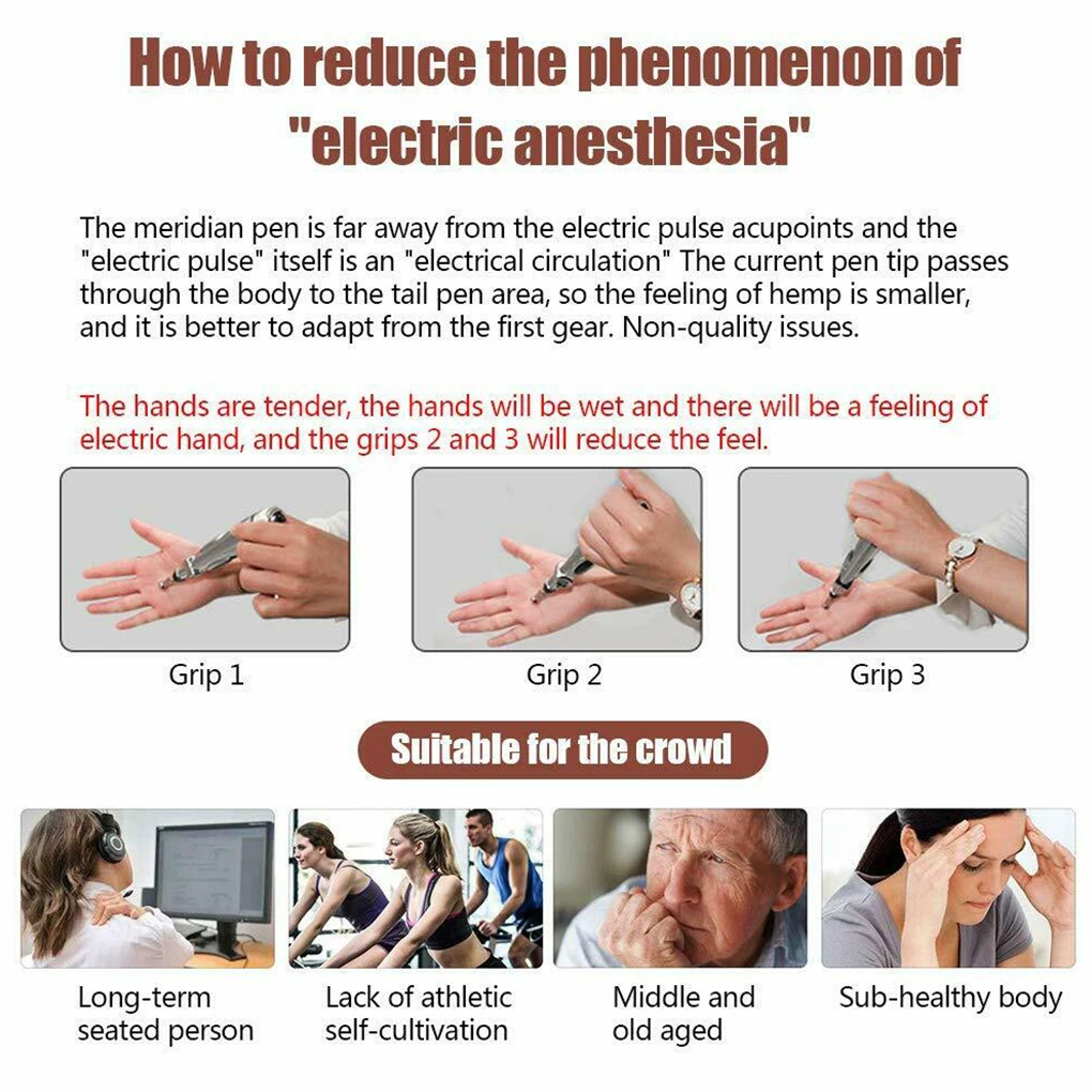 

Электронная Массажная ручка, портативная Регулируемая электрическая стимуляционная ручка, энергетический массажный карандаш