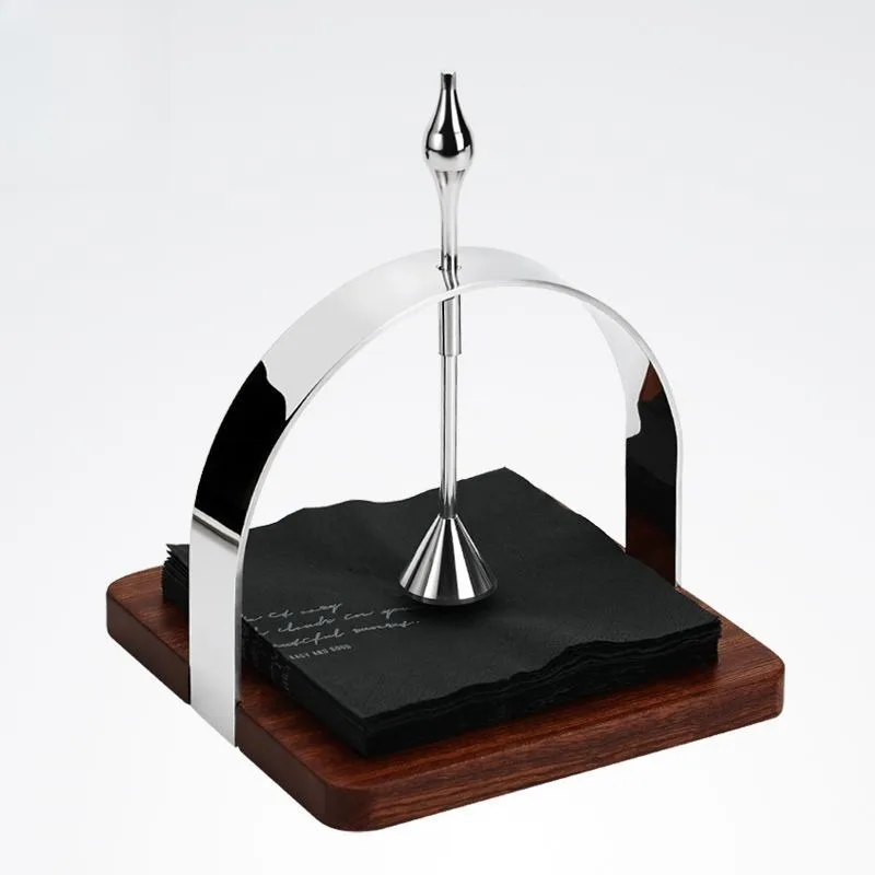 

Stainless steel fixed-point tissue ornament, soft desktop tissue holder